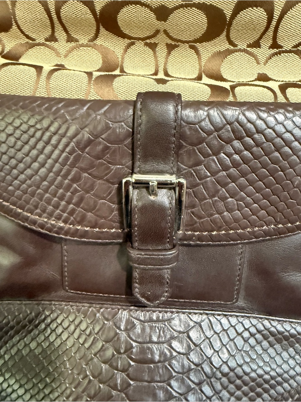 Coach Charlie Signature Python Hobo style - Picture 3 of 12